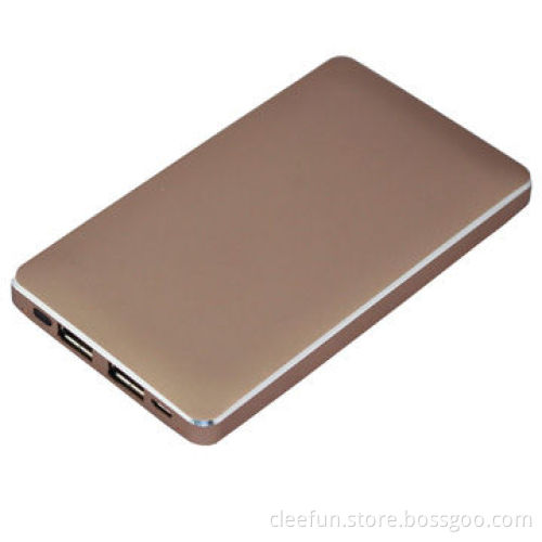 Polymer battery power bank, 6000mah, metal case, top quality, suitable for corporate gift